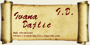 Ivana Dajlić vizit kartica